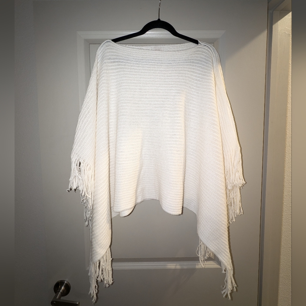 Chico's Stella Fringe Poncho - Picture 2 of 4